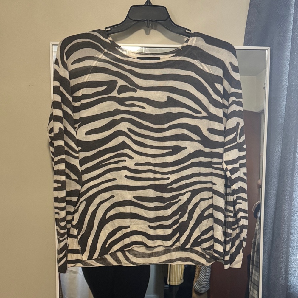 Zara Striped Knit Top - Black & White